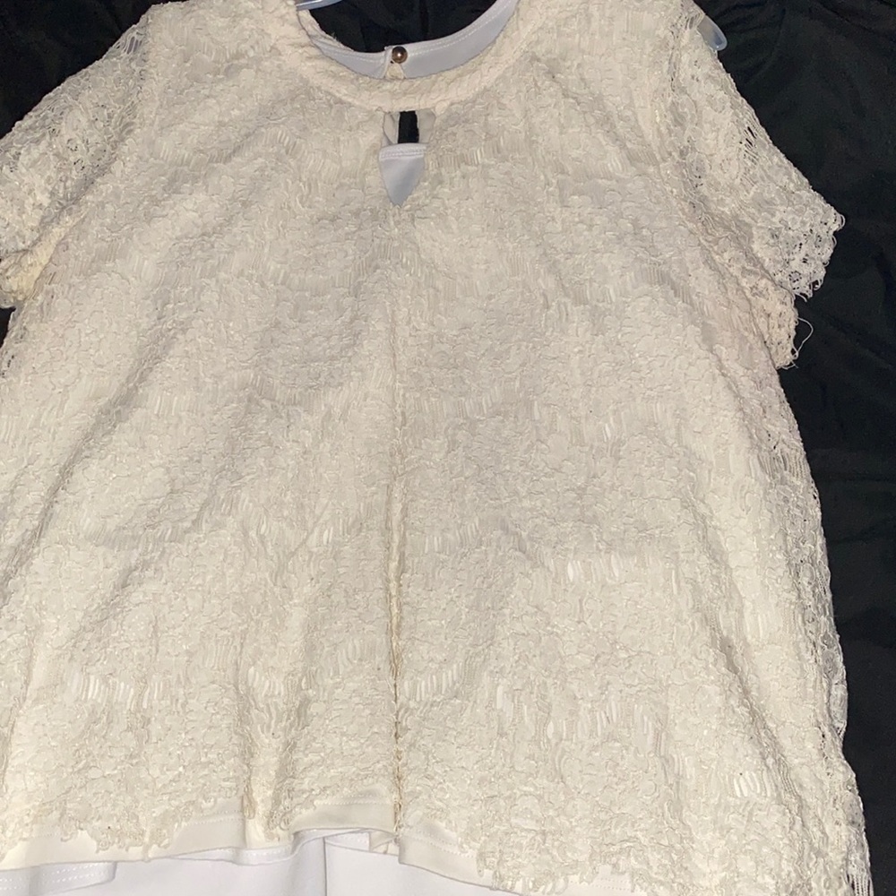 Cream lace blouse